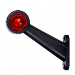 Durite 0-172-35 Right Hand Red/White LED Long Oblique Outline Marker Lamp - 12/24V PN: 0-172-35